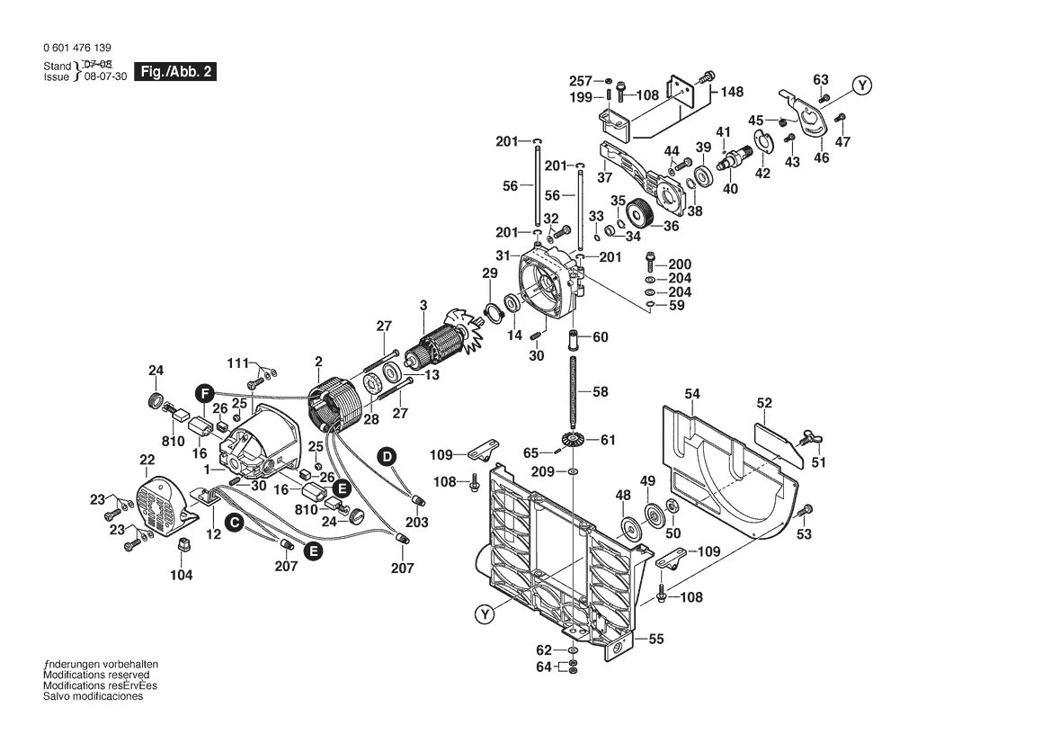 601476139 Bosch Table Saw Parts Diagram
