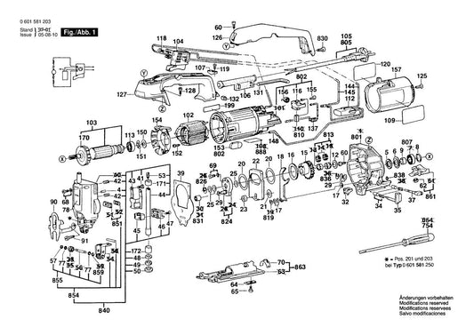 601581234 Bosch Jig Saw Parts Diagram