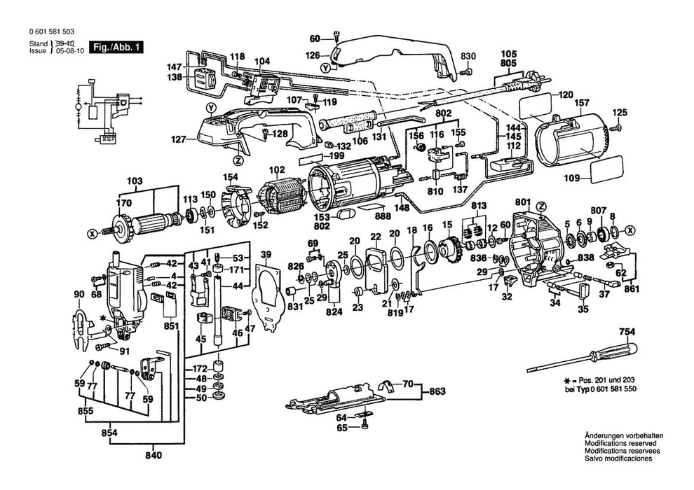 601581535 Bosch Jig Saw Parts Diagram