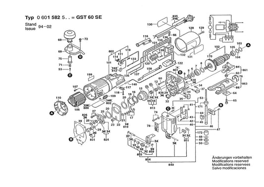 601582535 Bosch Jig Saw Parts Diagram