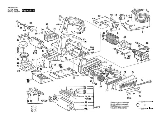 601593039 Bosch Planer Parts Diagram