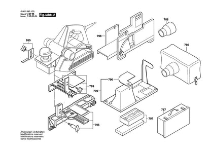 601593139 Bosch Planer Parts Diagram