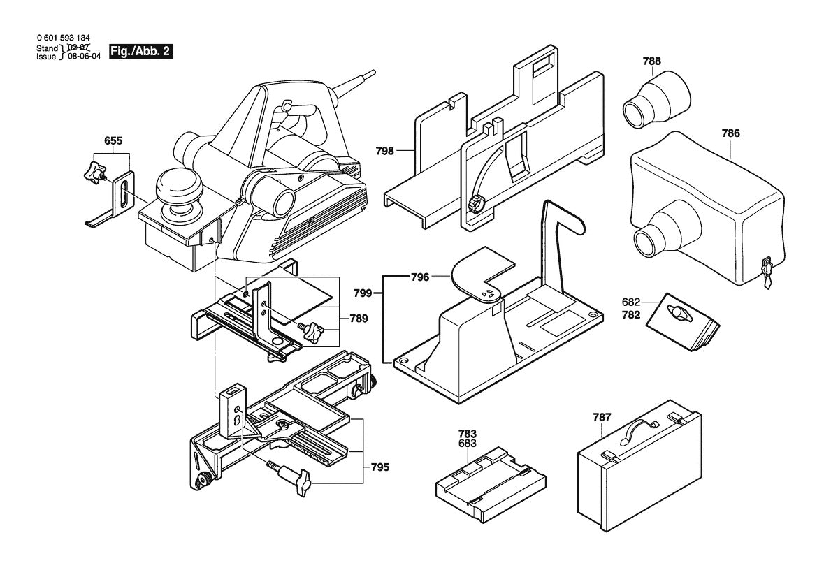 601593134 Bosch Planer Parts Diagram