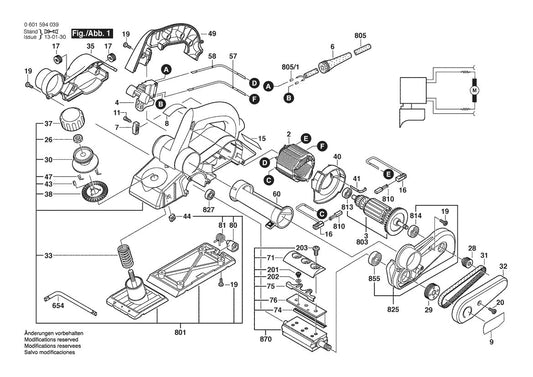 601594039 Bosch Planer Parts Diagram
