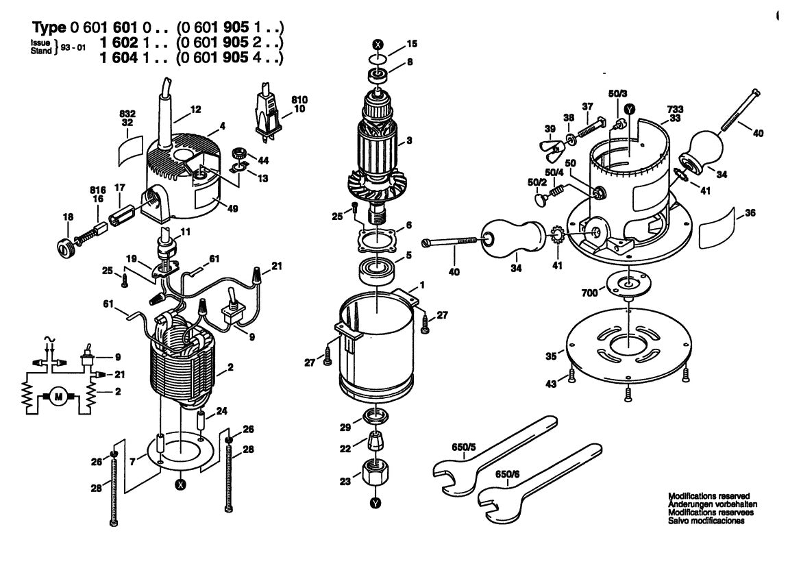 601905260 Bosch Router Parts Diagram