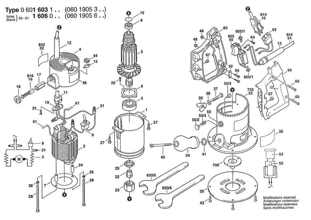 601603134 Bosch Router Parts Diagram