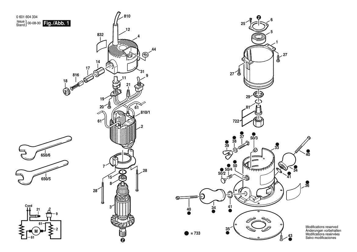601604263 Bosch Router Parts Diagram