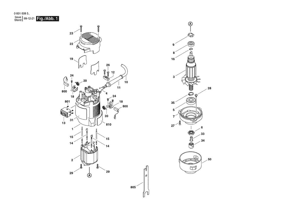 601608534 Bosch Router Parts Diagram