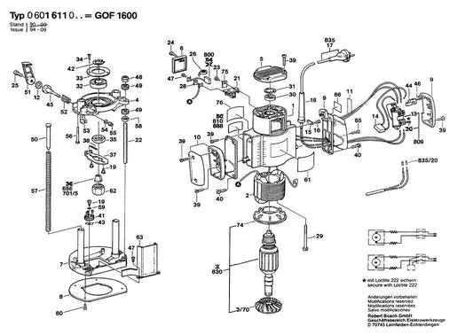 601611061 Bosch Router Parts Diagram