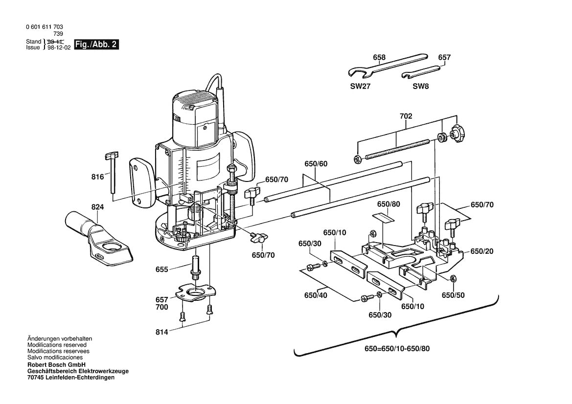 601611734 Bosch Router Parts Diagram