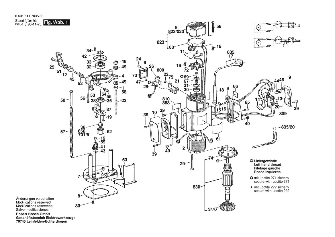 601611734 Bosch Router Parts Diagram