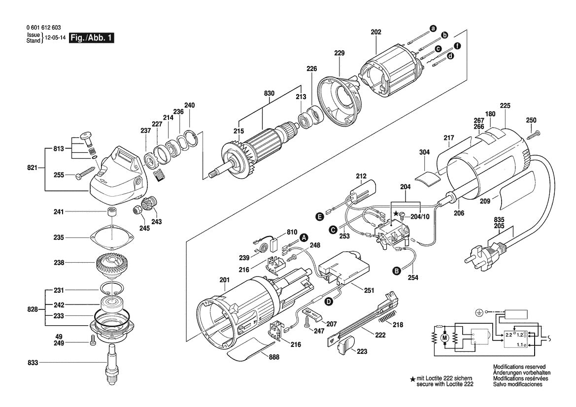 601612634 Bosch Saw Parts Diagram