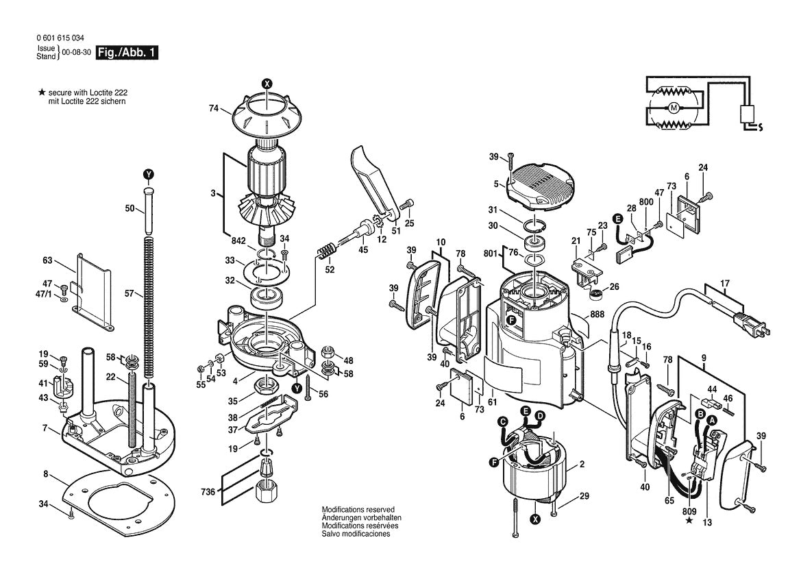 601615061 Bosch Router Parts Diagram