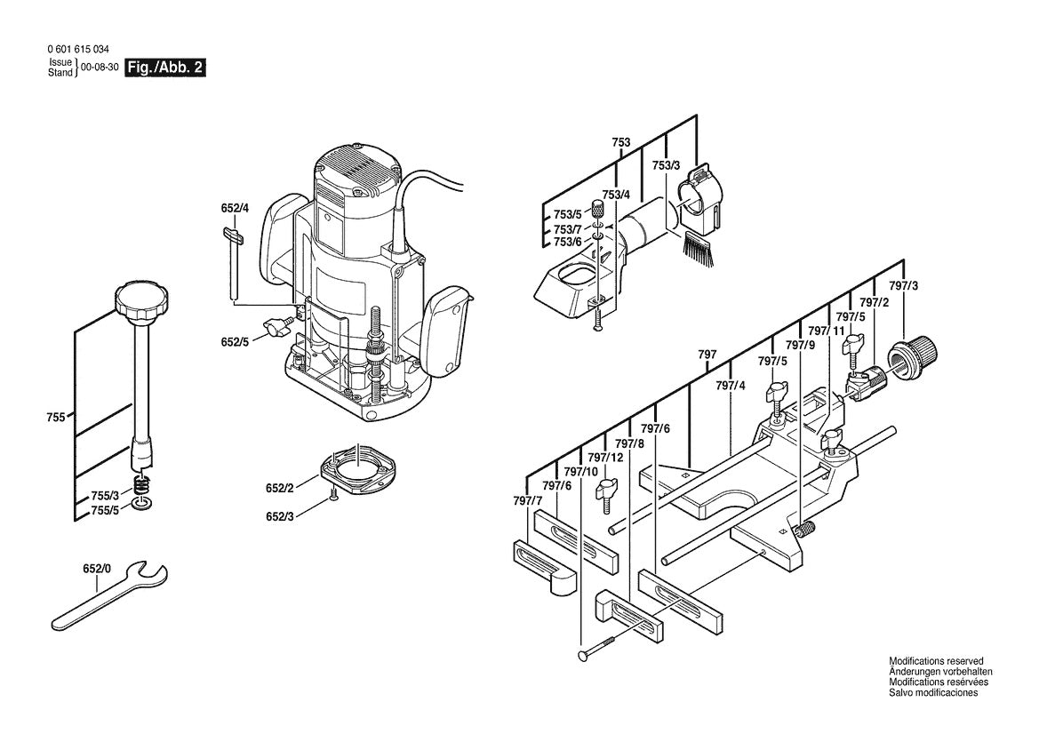 601615061 Bosch Router Parts Diagram