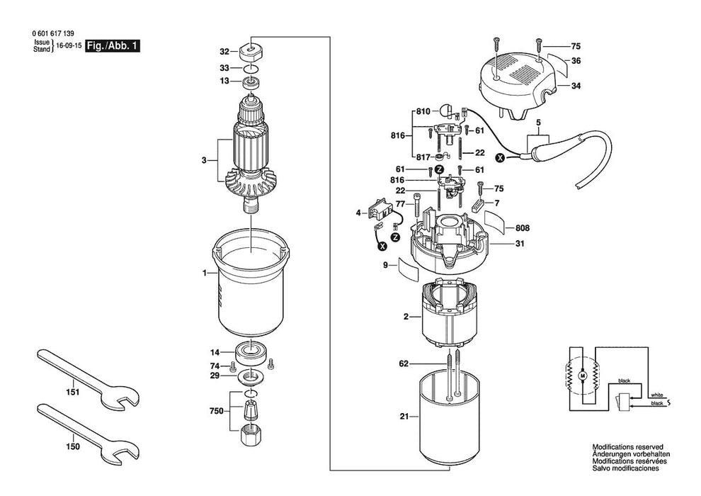 601617161 Bosch Router Parts Diagram