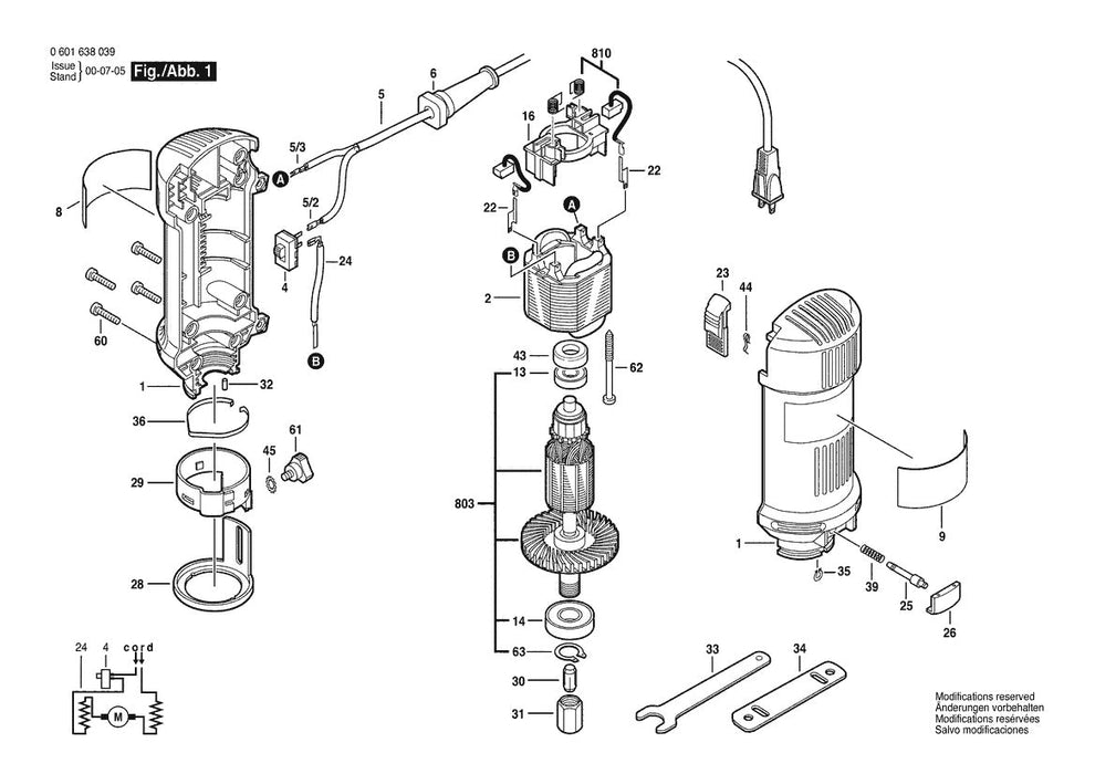 601638035 Bosch Saw Parts Diagram