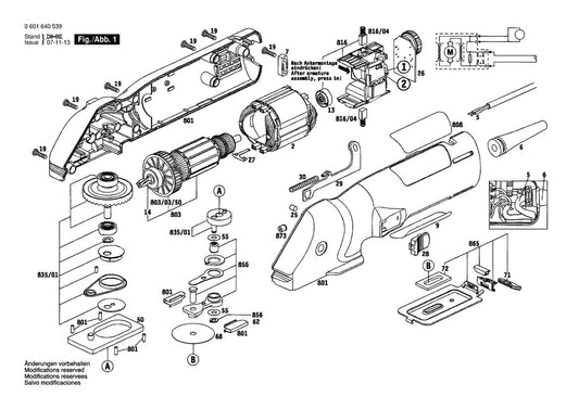601640539 Bosch Saw Parts Diagram