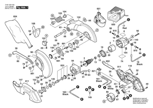 3601F6B310 Bosch Miter Saw Parts Diagram