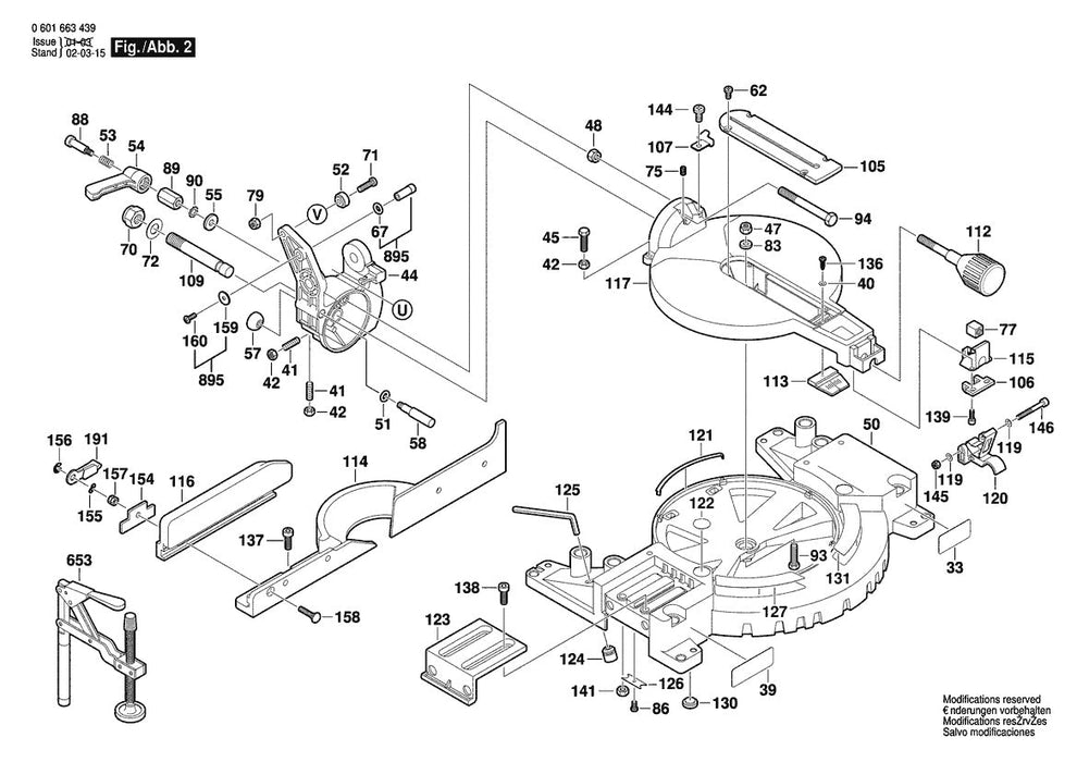 3601F6B310 Bosch Miter Saw Parts Diagram