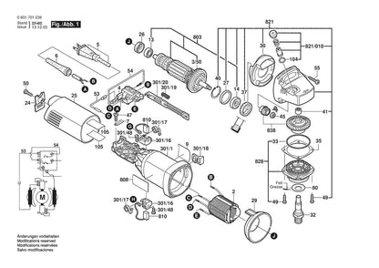 601701239 Bosch Grinder Parts Diagram