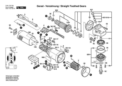 601703239 Bosch Grinder Parts Diagram