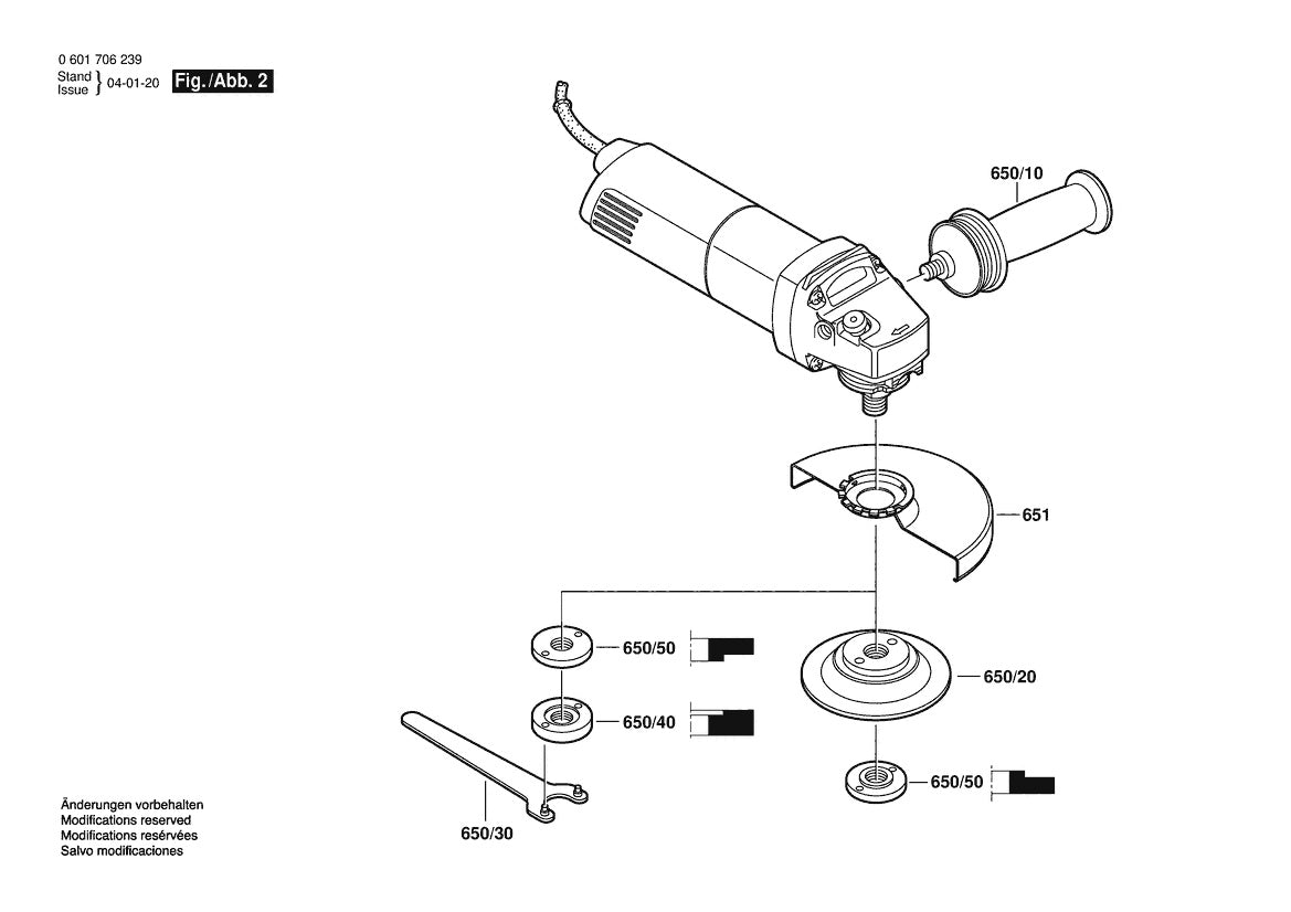 601706239 Bosch Grinder Parts Diagram