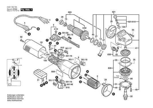 601706739 Bosch Grinder Parts Diagram