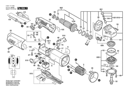 601711039 Bosch Grinder Parts Diagram