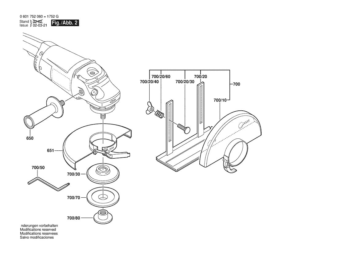 601752060 Bosch Grinder Parts Diagram