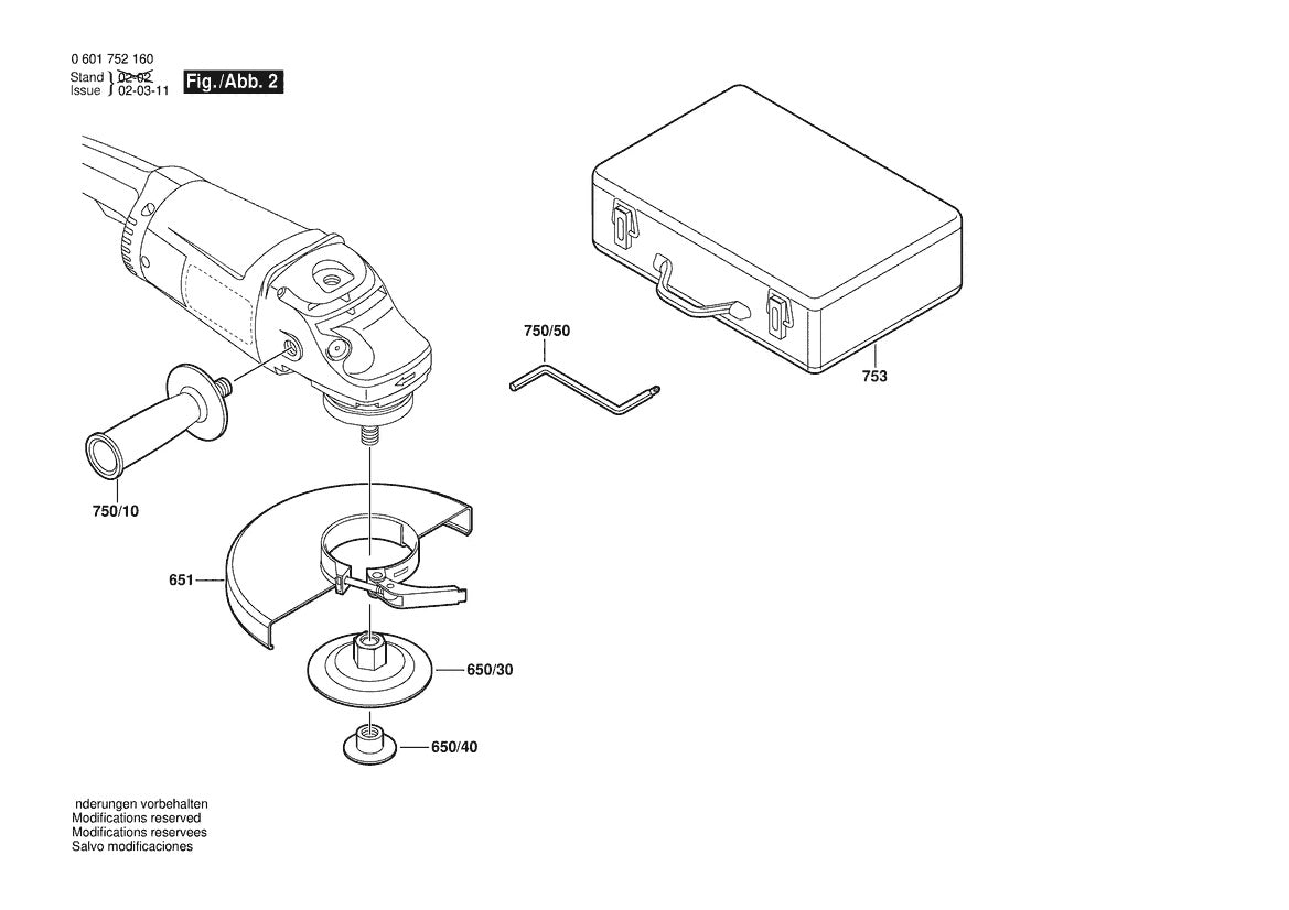 601752160 Bosch Grinder Parts Diagram