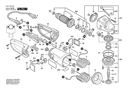 601754039 Bosch Grinder Parts Diagram