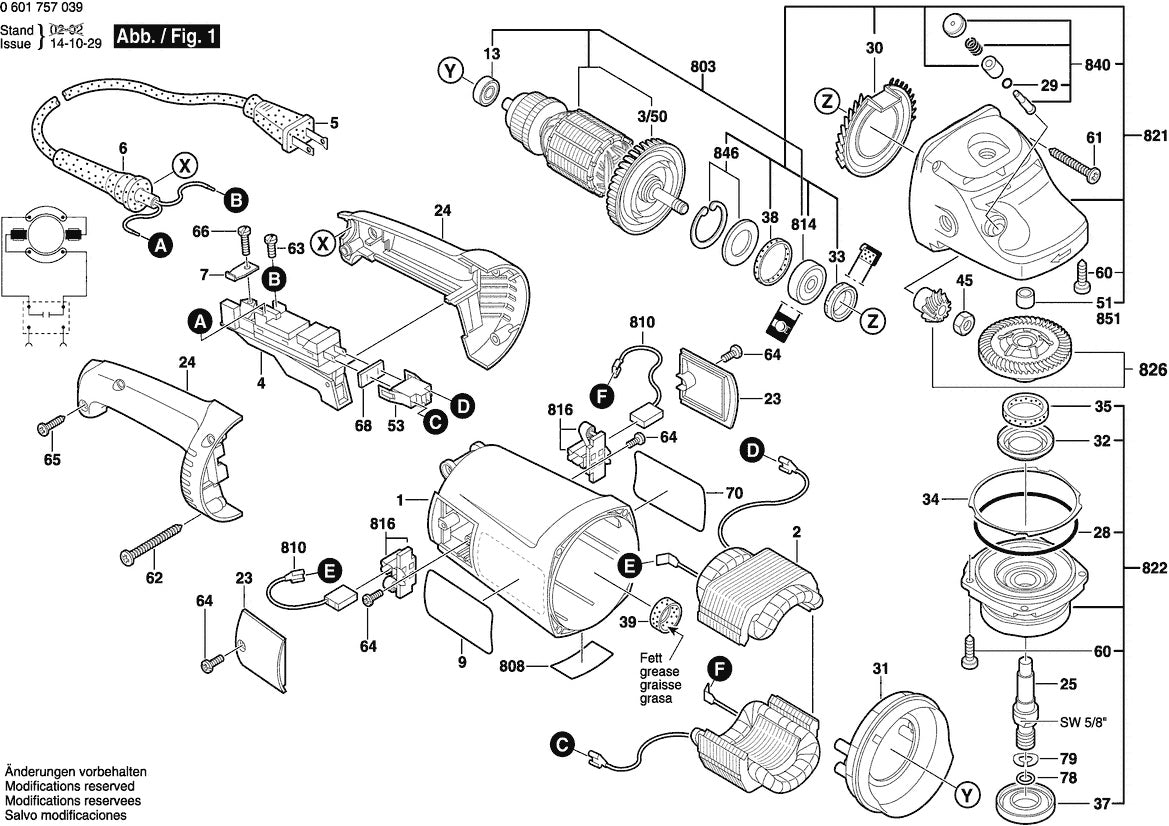 601757039 Bosch Grinder Parts Diagram