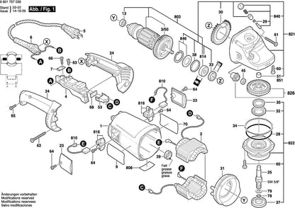 601757039 Bosch Grinder Parts Diagram