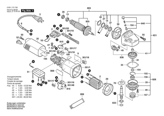 601773739 Bosch Grinder Parts Diagram
