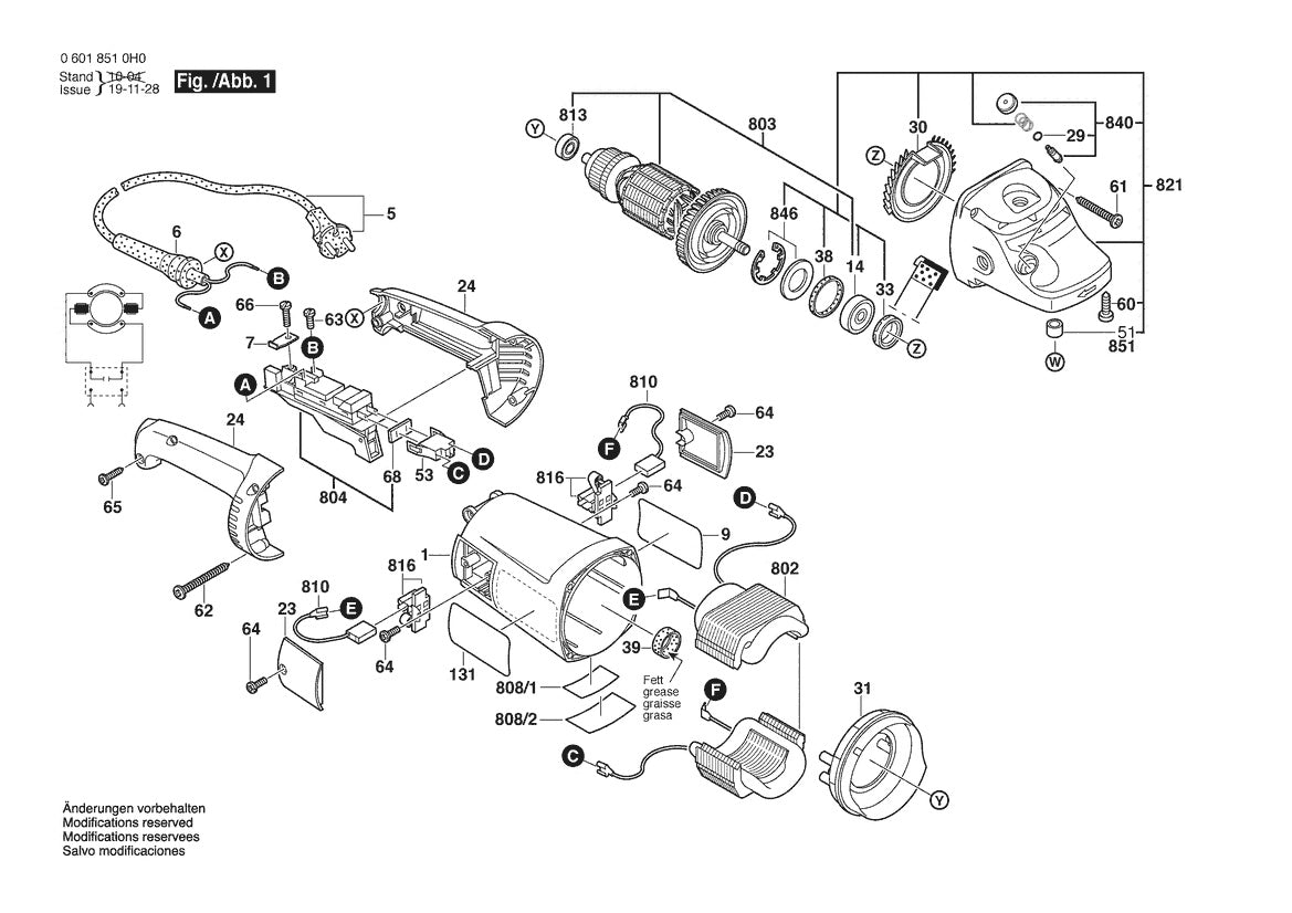 06018510H0 Bosch Grinder Parts Diagram