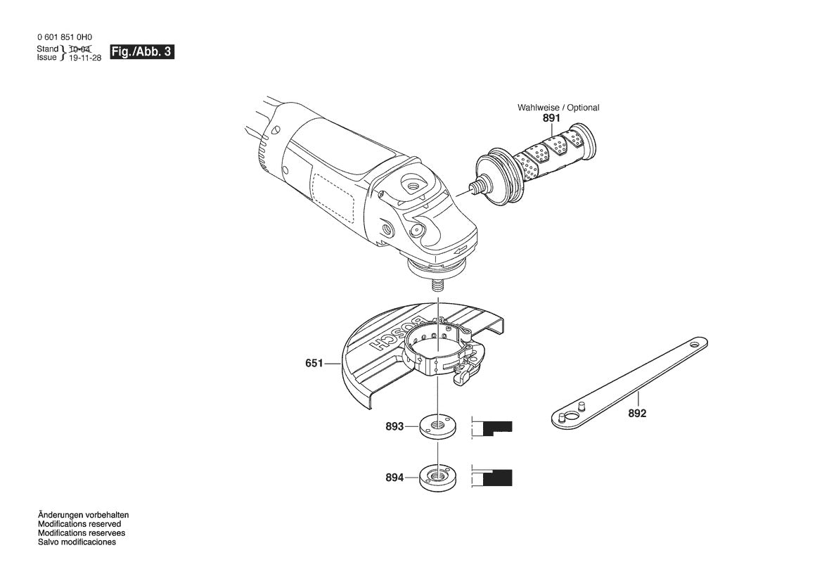 06018510H0 Bosch Grinder Parts Diagram