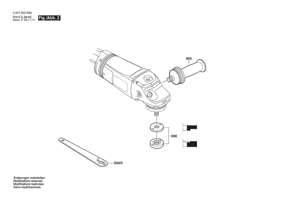 0601852B39 Bosch Grinder Parts Diagram