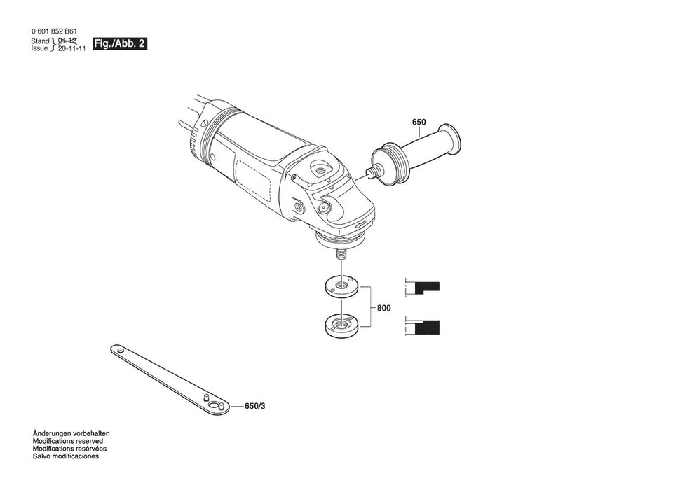 0601852B61 Bosch Grinder Parts Diagram