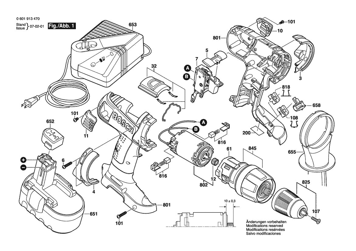 601913470 Bosch Hammer Drill Parts Diagram