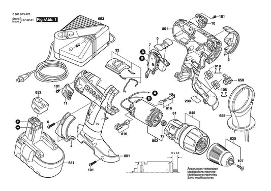 601913470 Bosch Hammer Drill Parts Diagram