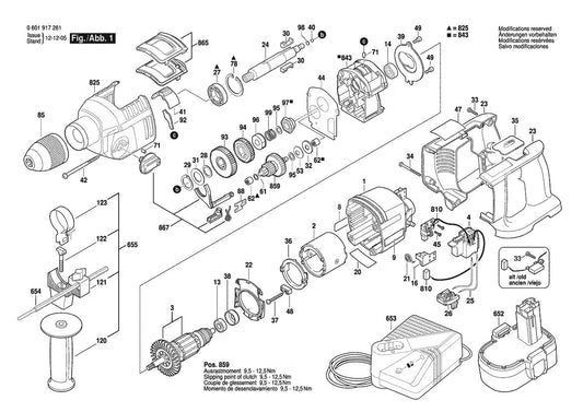 601917261 Bosch Hammer Drill Parts Diagram