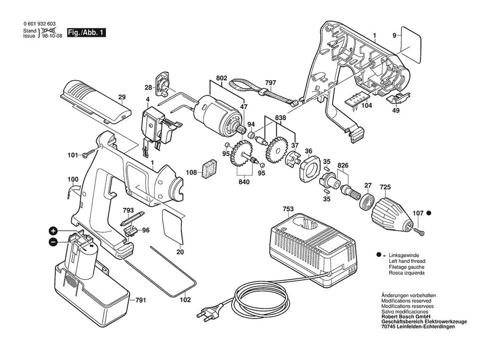 06019326A5 Bosch Cordless Drill Parts Diagram