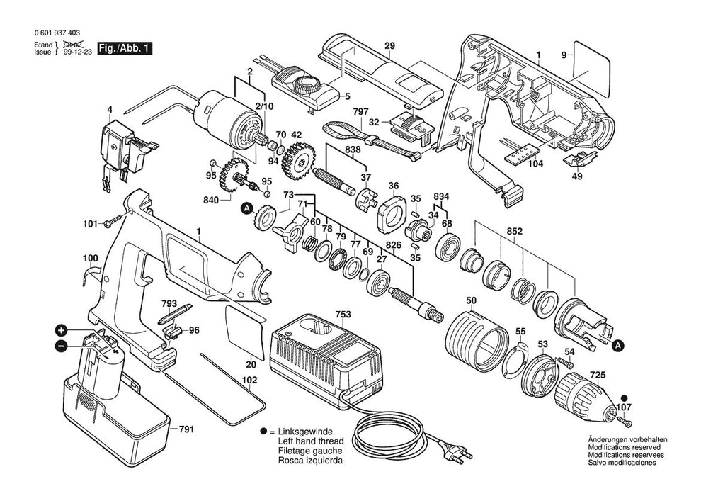 06019374A5 Bosch Cordless Drill Parts Diagram