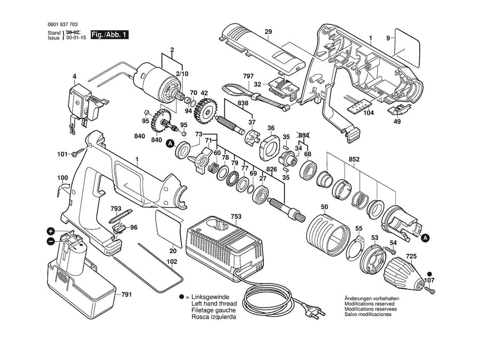 601937754 Bosch Cordless Drill Parts Diagram