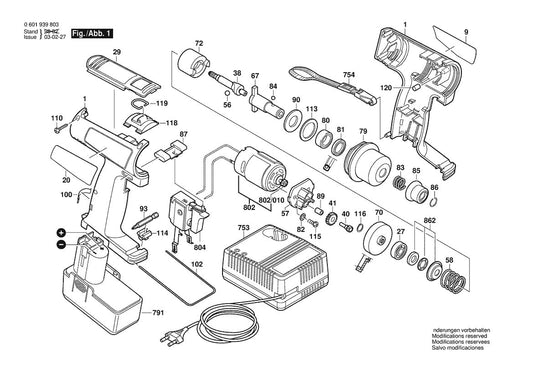 601939839 Bosch Cordless Drill Parts Diagram