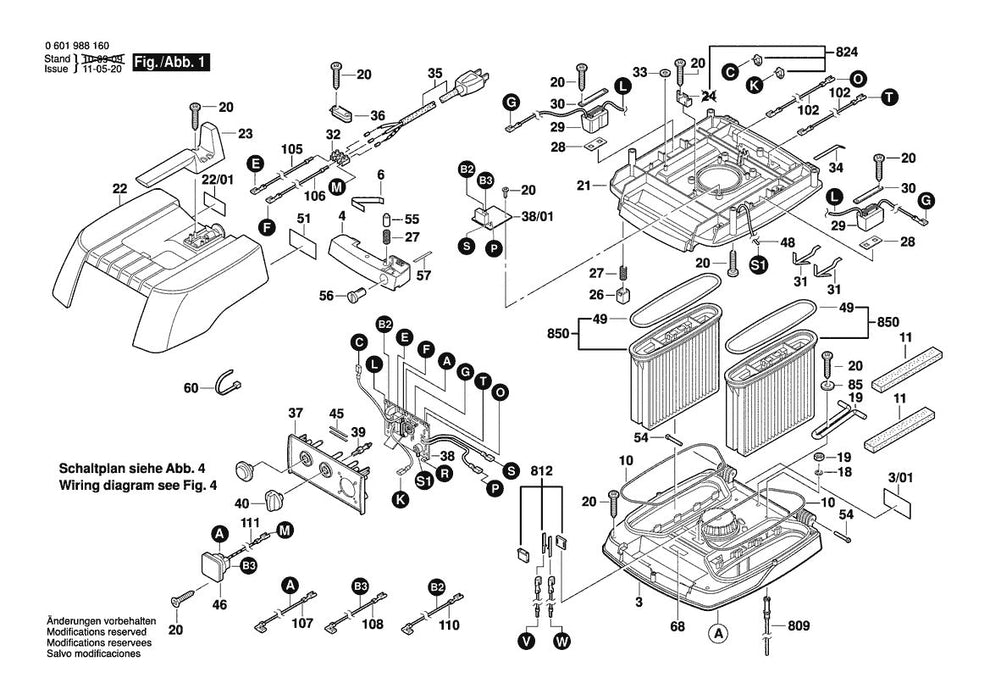 3931A-PB (0601988160) Bosch 13GL Wet/Dry Bosch Vacuum Cleaner Parts