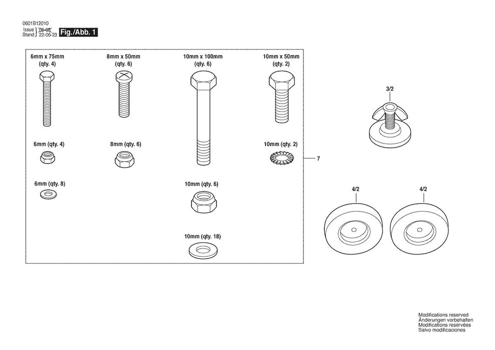0601B12510 Bosch Table Saw Parts Diagram