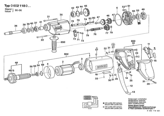 0602118001  Bosch High Frequency Drill Bosch Electric Drill Parts Diagram