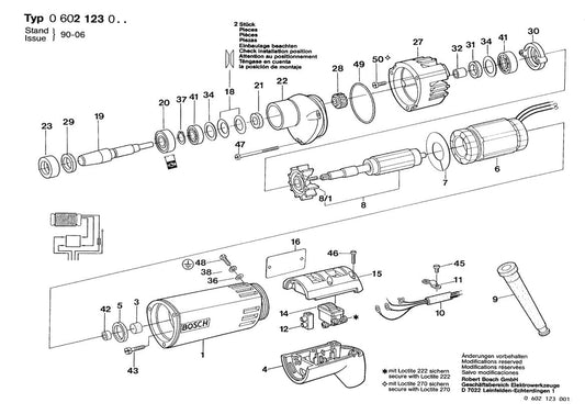 0602123001  Bosch High Frequency Drill Bosch Electric Drill Parts Diagram
