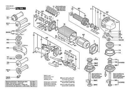 0602329034  Bosch Flat Head Angle Sander Bosch Sander Parts Diagram
